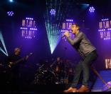 Robbie Williams, au top de sa forme pour son premier concert en trois ans, lors du BBC Electric Proms, le 20 octobre 2009