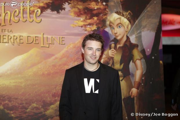 Thibaud Vaneck, la voix de Terence, à l'occasion de la projection du dessin animé Clochette et la Pierre de Lune, le 25 octobre 2009
