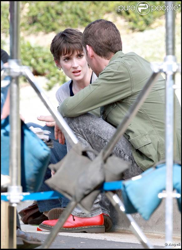 Winona Ryder et Mark Polish sur le tournage de Stay Cool 