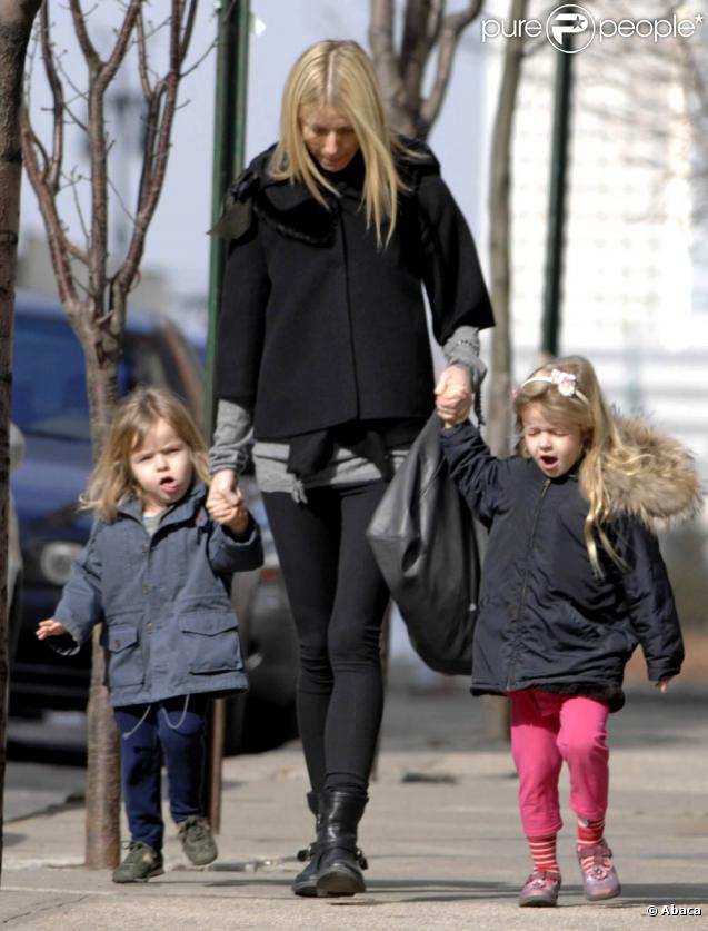 Gwyneth Paltrow et ses deux enfants Apple et Moses