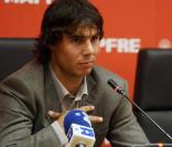 Rafael Nadal reçoit le prix Espagnol Unviversel 2009, puis s'exprime sur les révélations d'Andre Agassi, le 29 octobre  2009 à Madrid.