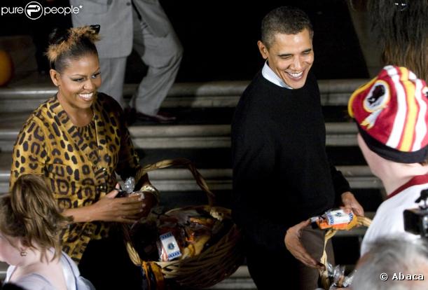 Michelle Obama et son époux ont surpris la Maison Blanche le 31/10/09