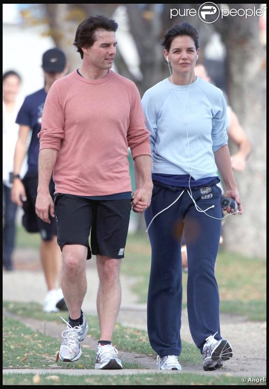 Katie Holmes et Tom Cruise font du jogging (Santa Monica - 31 octobre 2009)