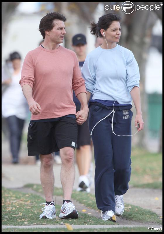 Katie Holmes et Tom Cruise font du jogging (Santa Monica - 31 octobre 2009)