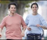 Katie Holmes et Tom Cruise font du jogging (Santa Monica - 31 octobre 2009)