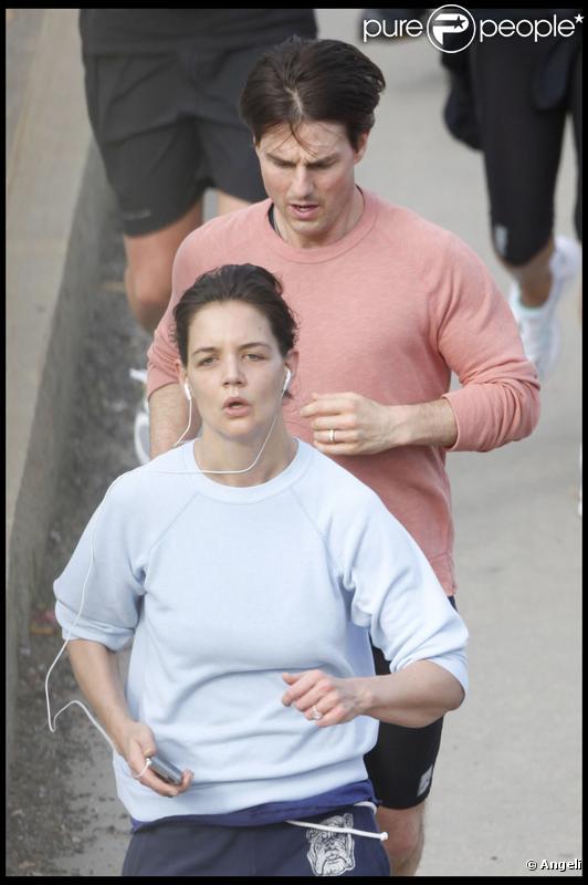 Katie Holmes et Tom Cruise font du jogging (Santa Monica - 31 octobre 2009)