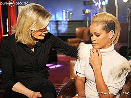 Rihanna lors de l'interview avec Diane Sawyer, pour Good Morning America