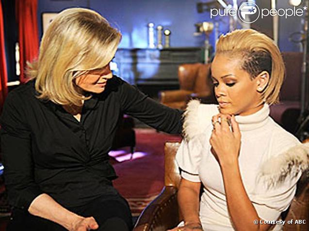 Rihanna lors de l'interview avec Diane Sawyer, pour Good Morning America