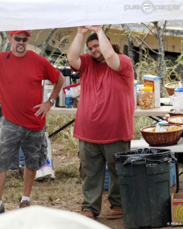 Jorge Garcia sur le tournage de Lost à Hawaï le 20 octobre 2009