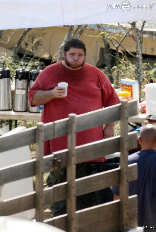 Jorge Garcia sur le tournage de Lost à Hawaï le 20 octobre 2009