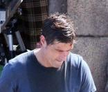 Matthew Fox et Jorge Garcia sur le tournage de Lost à Hawaï le 20 octobre 2009