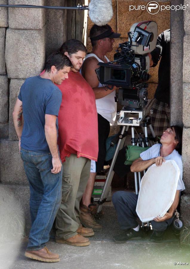 Matthew Fox et Jorge Garcia sur le tournage de Lost à Hawaï le 20 octobre 2009
