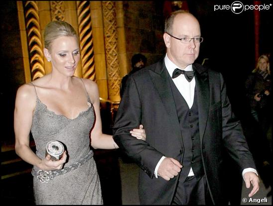 Le prince Albert de Monaco et sa compagne Charlene Wittstock 