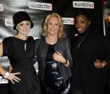 Kelly Osbourne, Madame Elsa Emch et Estelle lors de la soirée à l'occasion de la ré-ouverture de la boutique Swatch dans Times Square à New York le 12 novembre 2009