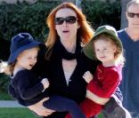 Marcia Cross et sa petite famille à Los Angeles, le 14 novembre 2009