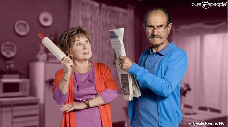 Marion Game et Gérard Hernandez dans Scènes de ménages, sur M6