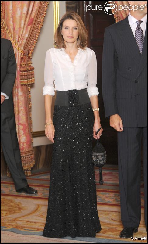 Letizia avec la même tenue en septembre 2008