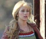Christina Aguilera sur le tournage de  Burlesque , à Los Angeles, le 17 novembre 2009.