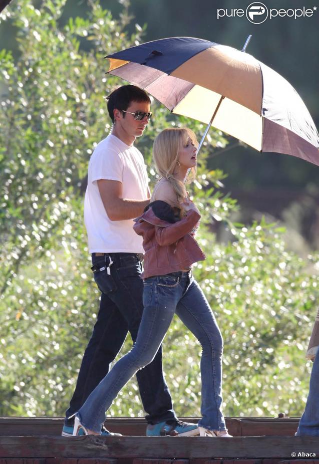La séduisante Christina Aguilera sur le tournage de  Burlesque , à Los Angeles, le 17 novembre 2009.