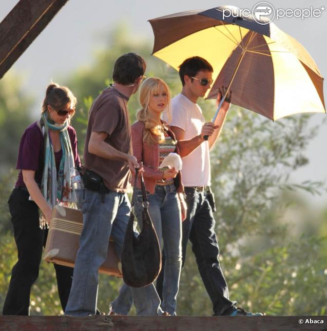 La séduisante Christina Aguilera sur le tournage de  Burlesque , à Los Angeles, le 17 novembre 2009.