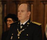 Albert de Monaco lors de la messe en la cathédrale de Monaco pour la fête nationale le 19 novembre 2009