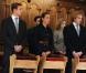 Les enfants de Caroline : Pierre, Charlotte et Andrea Casiraghi lors de la messe en la cathédrale de Monaco pour la fête nationale le 19 novembre 2009
