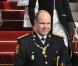 Le prince Albert précédant Stéphanie et Caroline de Monaco lors de la messe en la cathédrale de Monaco pour la fête nationale le 19 novembre 2009