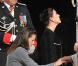 Stéphanie et Caroline de Monaco lors de la messe en la cathédrale de Monaco pour la fête nationale le 19 novembre 2009