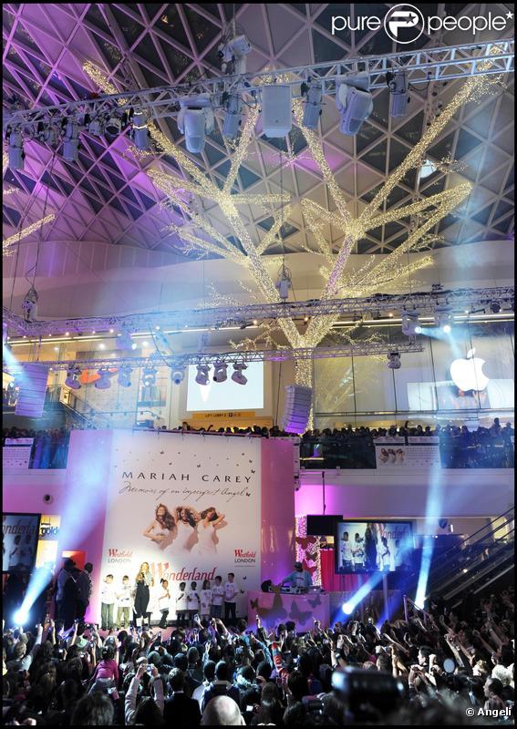 Mariah Carey à Londres, au centre commercial Westfield, le 19 novembre 2009