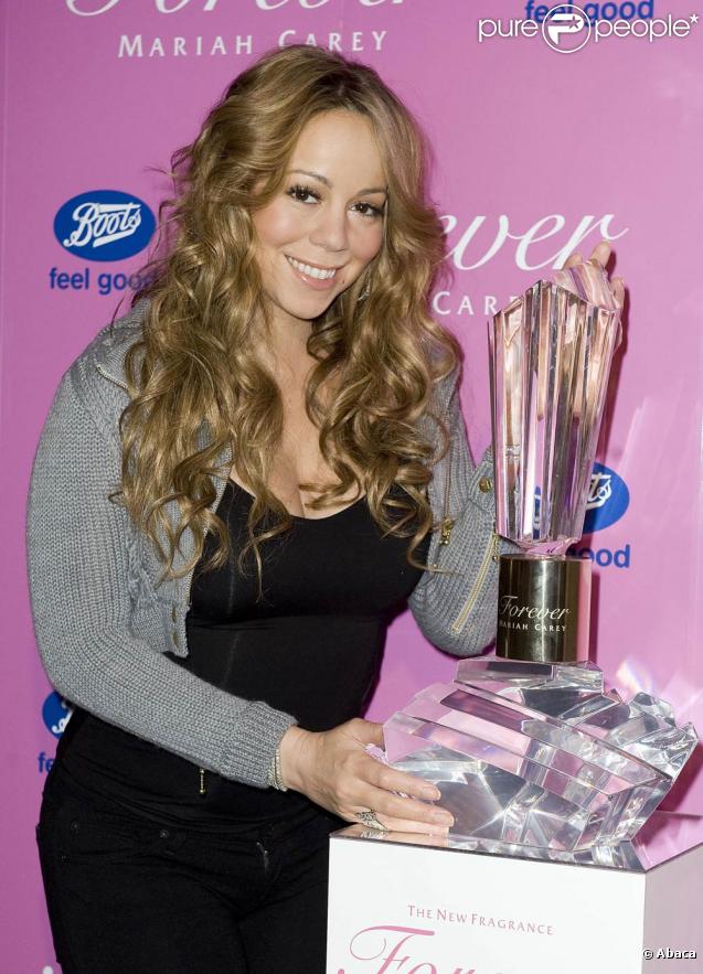 Mariah Carey au Dorchester Hotel pour lancer sa nouvelle fragrance,  Forever , le 19 novembre 2009 
