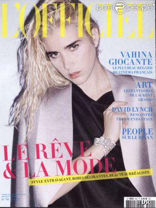 Vahina Giocante en couverture de L'Officiel