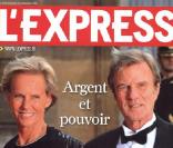 Bernard Kouchner et Christine Ockrent en couverture de L'Express