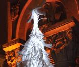 L'oeuvre de Jean-Paul Gaultier lors de la vente aux enchère des Sapins de créateurs qui se tient à la Cité de l'architecture le 8 décembre 2009 à Paris