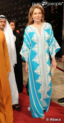 Noor de Jordanie et Mansoor bin Mohammed Rashid Al Maktoum à l'ouverture du 6e Festival International du Film de Dubaï, le 9 décembre 2009.