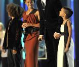 Will Smith et sa famille lors du concert pour le Nobel de la paix, le 11 décembre à Oslo