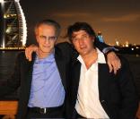 Christophe Lambert et Alain Monne lors du 6e Festival international du Film de Dubaï, le 14 décembre 2009.