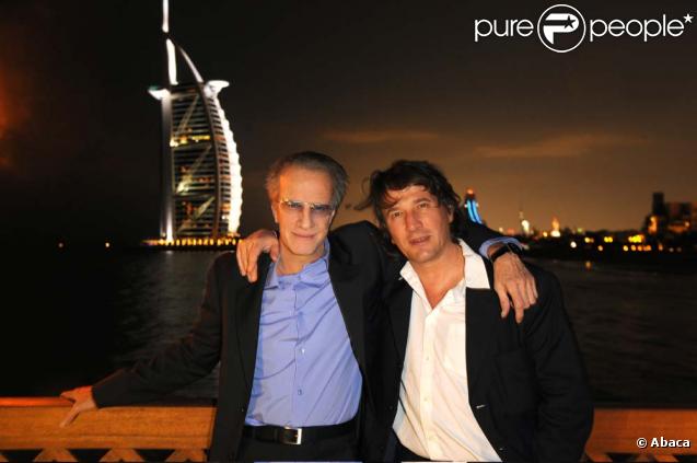 Christophe Lambert et Alain Monne lors du 6e Festival international du Film de Dubaï, le 14 décembre 2009.