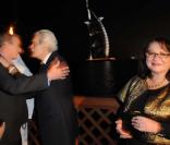 George Aguila, Christophe lambert, Omar Sharif et Josiane Balasko lors du 6e Festival international du Film de Dubaï, le 14 décembre 2009.