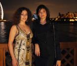 Mona Achache et Anne-Dominique Toussaint lors du 6e Festival international du Film de Dubaï, le 14 décembre 2009.
