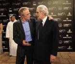 Christophe Lambert et Omar Sharif lors du 6e Festival international du Film de Dubaï, le 14 décembre 2009.