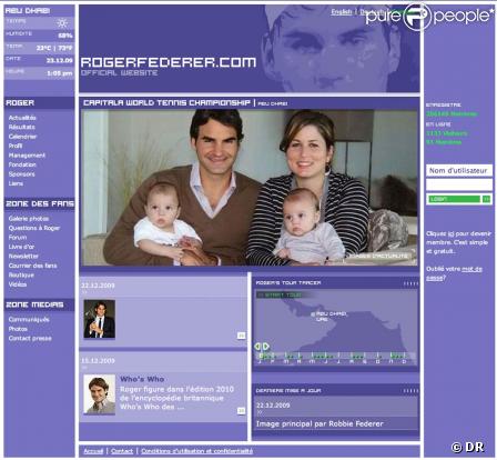 Roger Federer, son épouse Mirka, et leurs jumelles Myla Rose et Charlene Riva