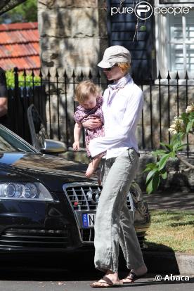 Nicole Kidman et sa fille à Sidney chez sa soeur, le 19 décembre 2009 