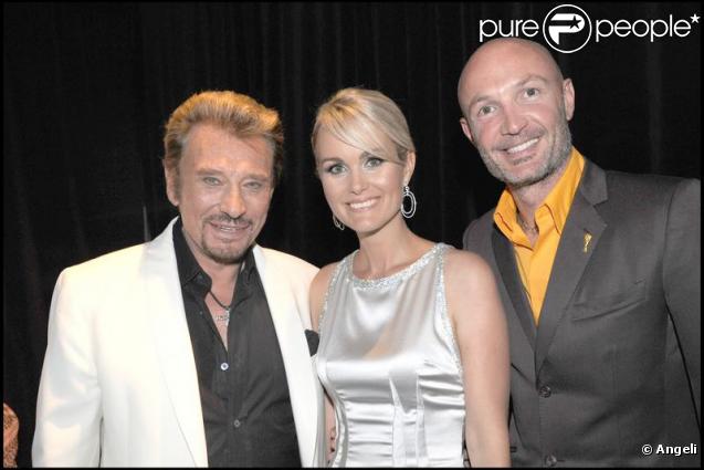 Frank Leboeuf en compagnie de Johnny et Laeticia Hallyday