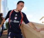 Franck Ribéry dans un remake de Cendrillon à Dubaï, le 6 janvier 2010.