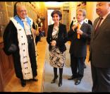 Rachida Dati avec le regretté Philippe Seguin pour l'audience solennelle de rentrée de la Cour des comptes en janvier 2009 quand elle était ministre de la justice.