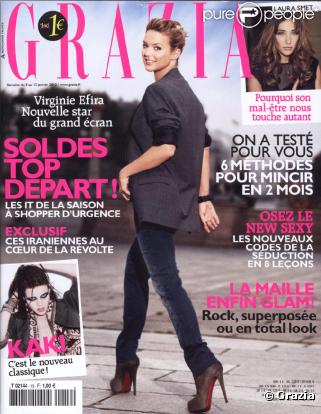 Virginie Efira en couverture de Grazia