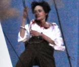Angelina Jolie en plein tournage d'une scène du film Salt, à New York le 4 janvier 2010