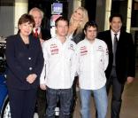 Adriana, Roselyne Bachelot, Daniel Elena, Jacques Vendroux à la remise de prix de Sébastien Loeb. 12/01/2010