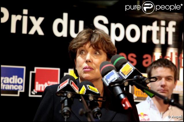 Roselyne Bachelot à la remise de prix de Sébastien Loeb. 12/01/2010