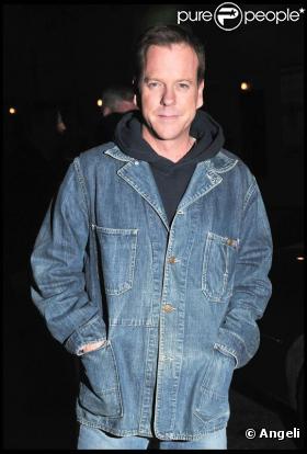 Kiefer Sutherland sort de l'émission de Letterman (NYC, 13  janvier 2010)